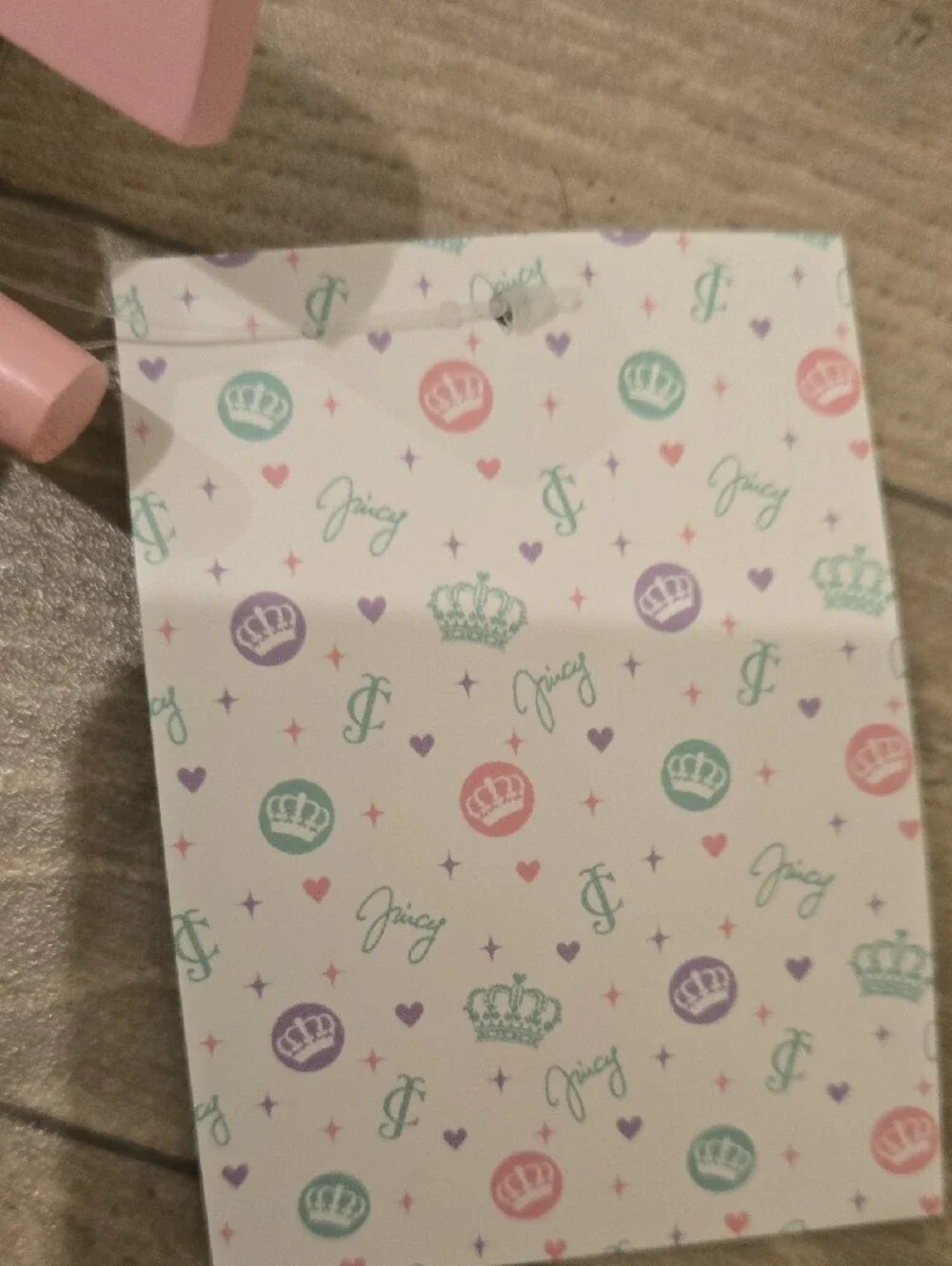 Juicy Couture Plush Printed Throw in White with Teal Pink and Lavender Accents